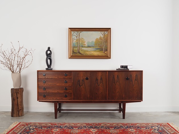 obrazy Obraz Dwie brzozy nad stawem, skandynawski design, lata 70