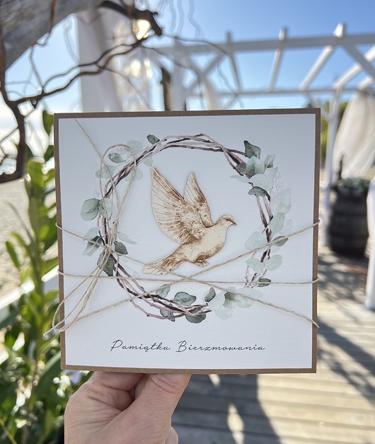 kartki scrapbooking Oryginalna pamiątka bierzmowania - kartka na bierzmowanie życzenia