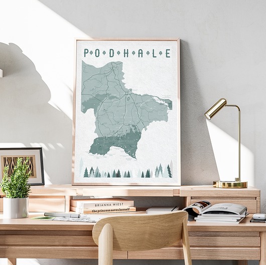 plakaty Polska Podhale Tatry  Góry / plakat mapa