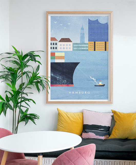plakaty Plakat Hamburg - w porcie - fine art