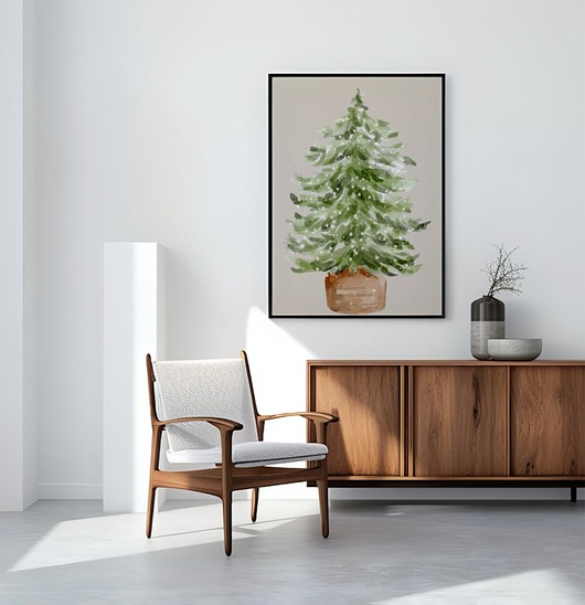 plakaty Plakat Swiąteczny na ścianę A3 Minimalistyczny Plakat nowoczesny Choinka