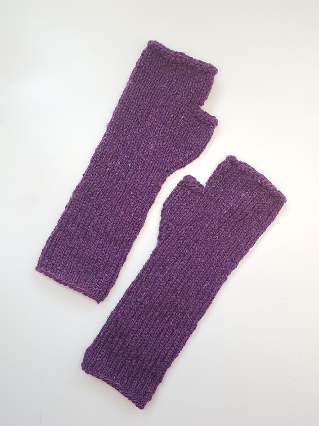 rękawiczki damskie Wełniane mitenki, rękawiczki damskie fioletowe