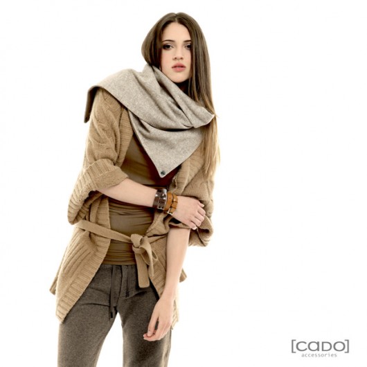 Szal, Komin, Tuba, Etola - Tweed Camel CADOaccessories