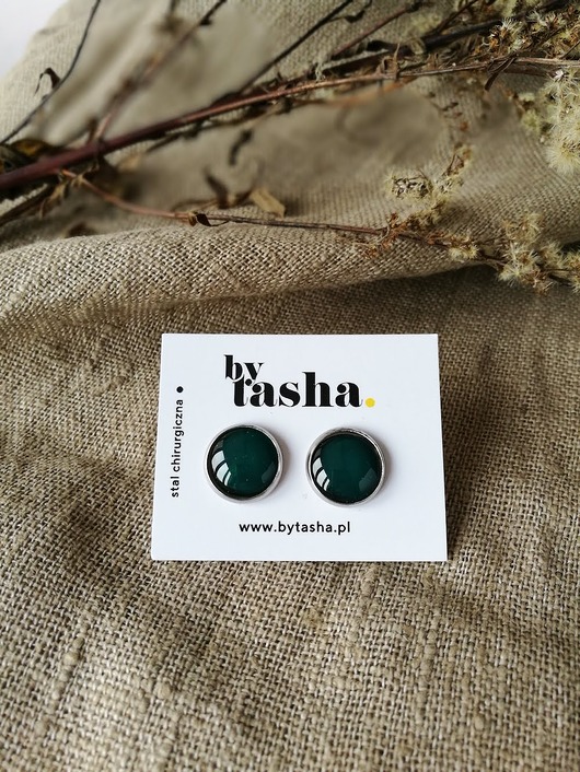 kolczyki szklane KOLCZYKI WKRĘTKI SZKLANE UNO  14mm/04
