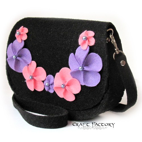 Black Popping Sweet Blossom - torebka Craft Factory