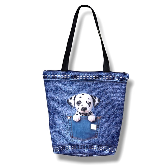 torby na ramię Torba shopper na zakupy torba na ramię torebka  z psem dalmatyńczyk