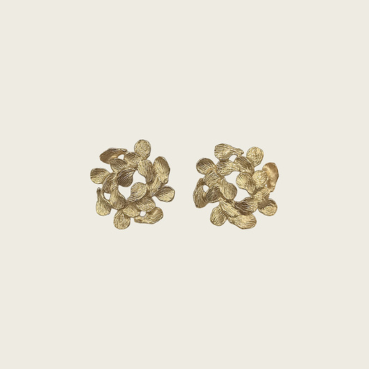 Złote kolczyki wianuszki - Jabłonka KOS jewellery