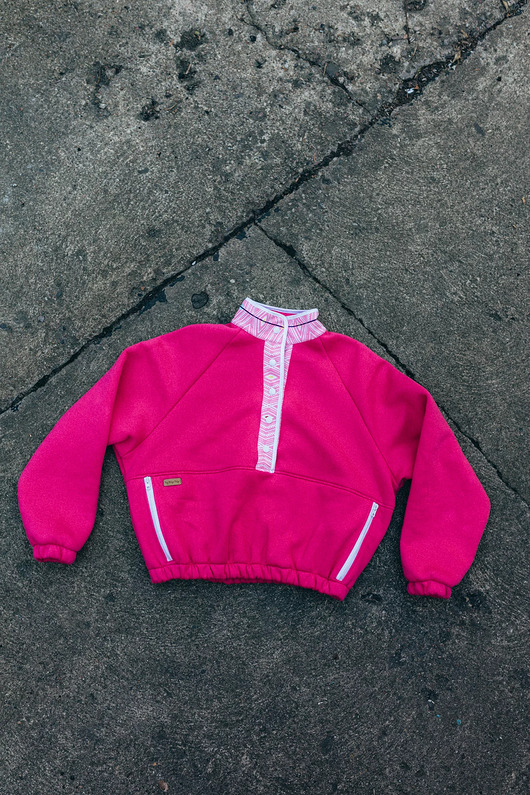 bluza bez kaptura damska Bluza damska oversize MENTOS różowy