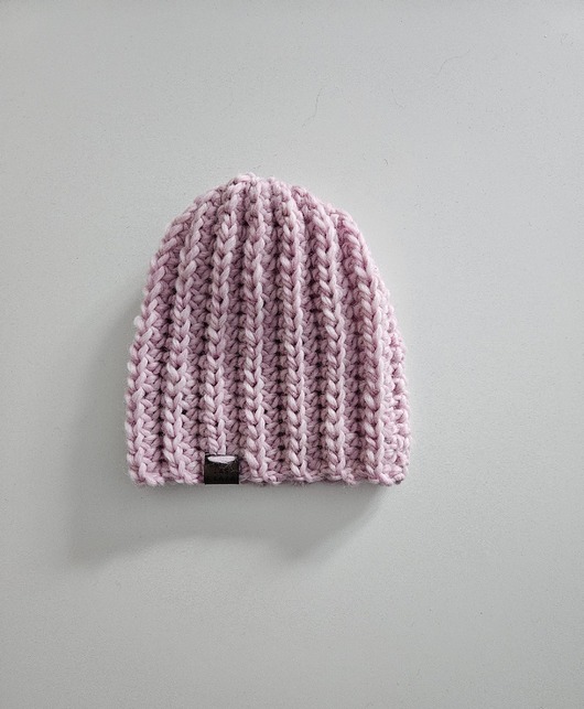 czapki damskie Czapka wełniana pudrowy róż