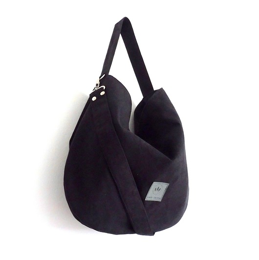 torby na ramię Torba Hobo Mini zamszowa Czarna