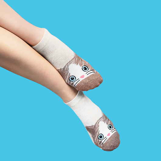 Skarpetki z brązowym kotem CandySox