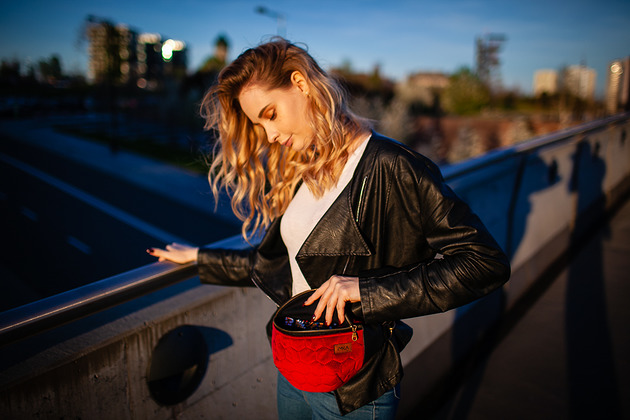 saszetka nerka Nerka Welurowe szczęście