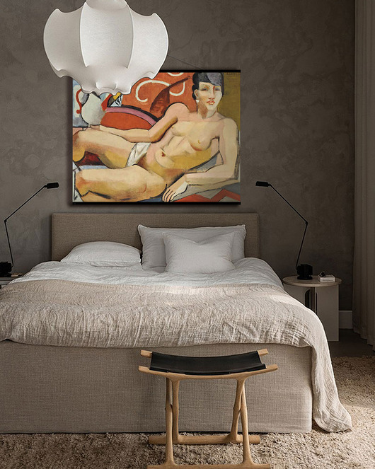 grafiki i ilustracje Duży obraz na płótnie -   Akt z imbrykiem - Andre Lhote