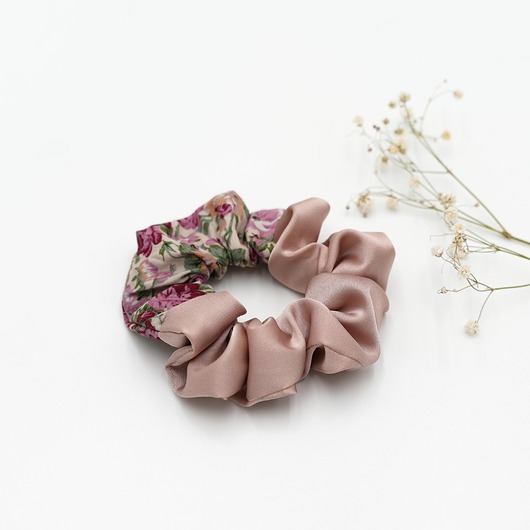 gumki do włosów Scrunchie/frotka Patchwork kwiatuszki