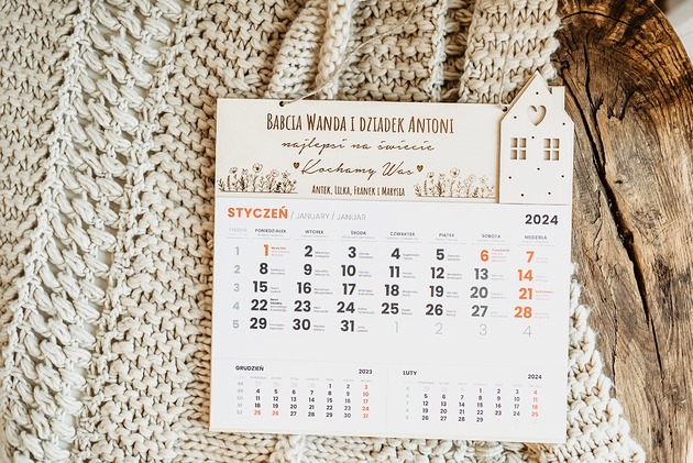 kalendarze i plannery Kalendarz na Dzień Babci i Dziadka/ prezent dla babci i dziadka