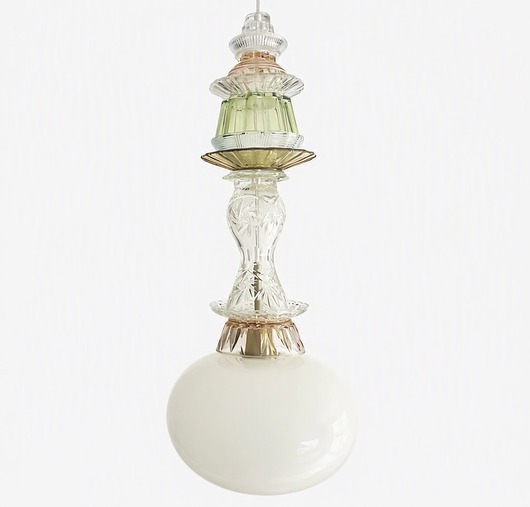 lampy wiszące Lampa wisząca szklana artdeco prl vintage retro żyrandol