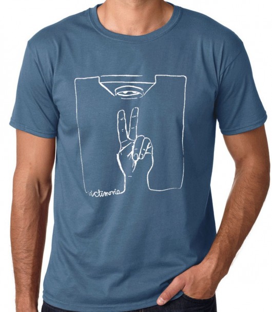 T-shirt unisex VICTIMORIO kolor niebieski MUNGO