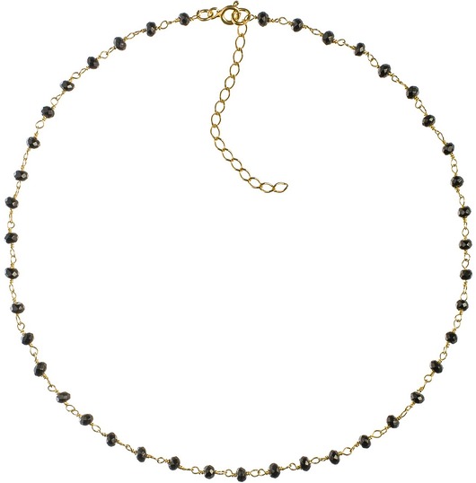 Choker / naszyjnik różaniec z onyksami - srebro Coccola JEWELLERY