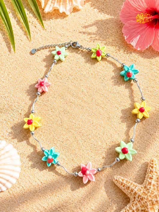 chokery Choker Tropical Flowers