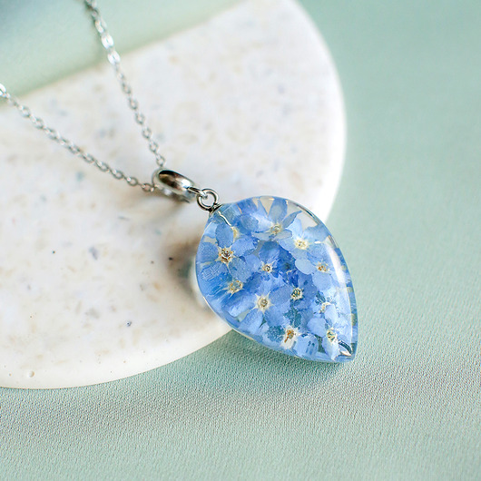 wisiory Wisiorek z niezapominajkami