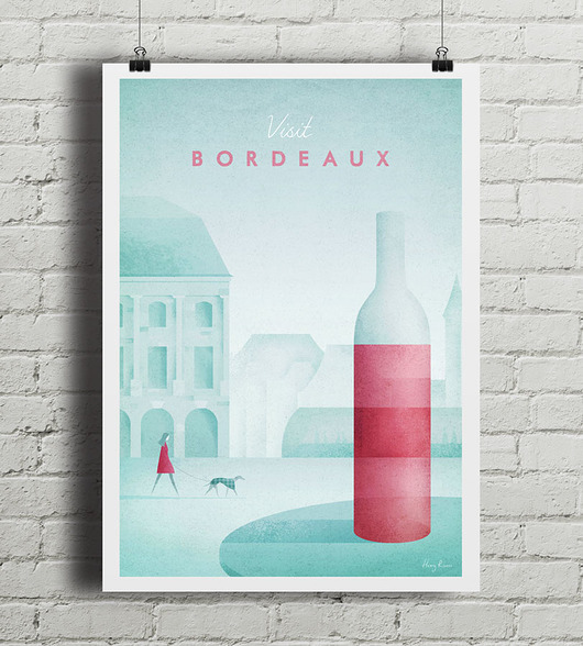 Bordeaux - vintage plakat minimalmill