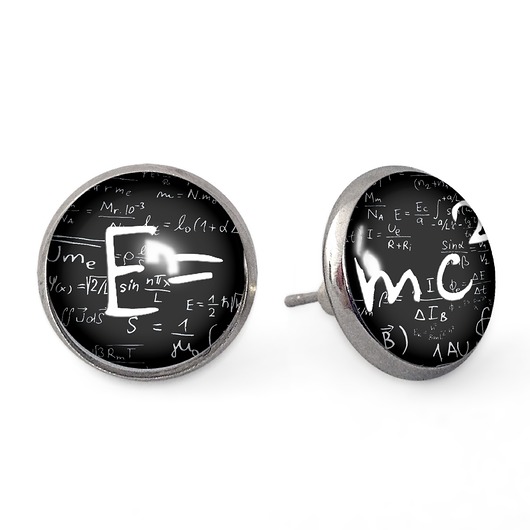 Kolczyki sztyfty E=mc2  - 0321 EGGinEGG