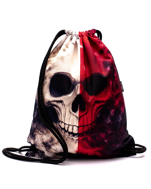torebki, worki i plecaki dziecięce Worek Plecak Wodoodporny DR.CROW White Red Skull