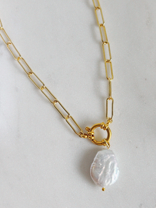 złote naszyjniki Naszyjnik Pearl Chain