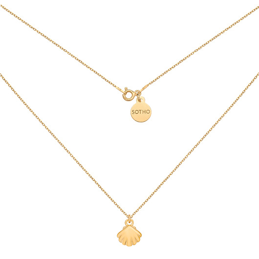 złote naszyjniki Złoty naszyjnik z muszelką