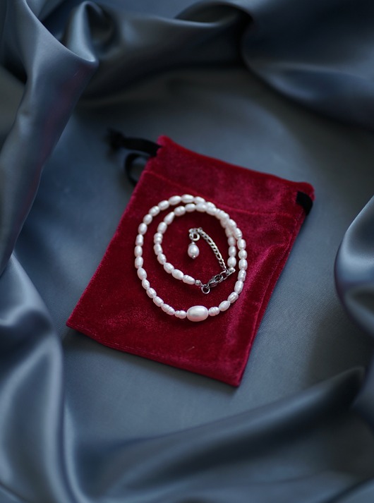 Biżuteria ślubna Choker BRIDE z pereł słodkowodnych