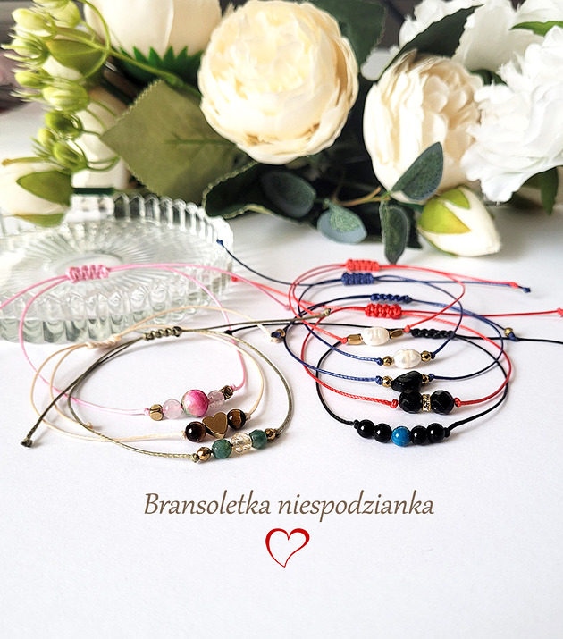bransoletki z kamieni naturalnych NIESPODZIANKA-bransoletka na sznurku