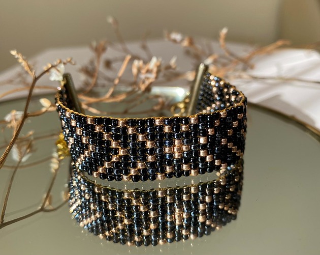 bransoletki ze szkła Bransoletka ze szklanych koralików toho - cosmo