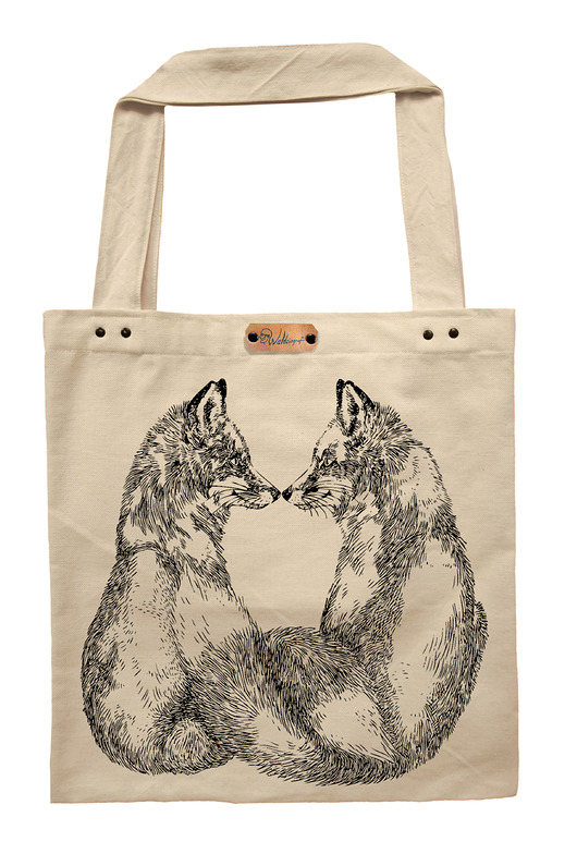 Lisy - torba z grubego płótna Wild Dot