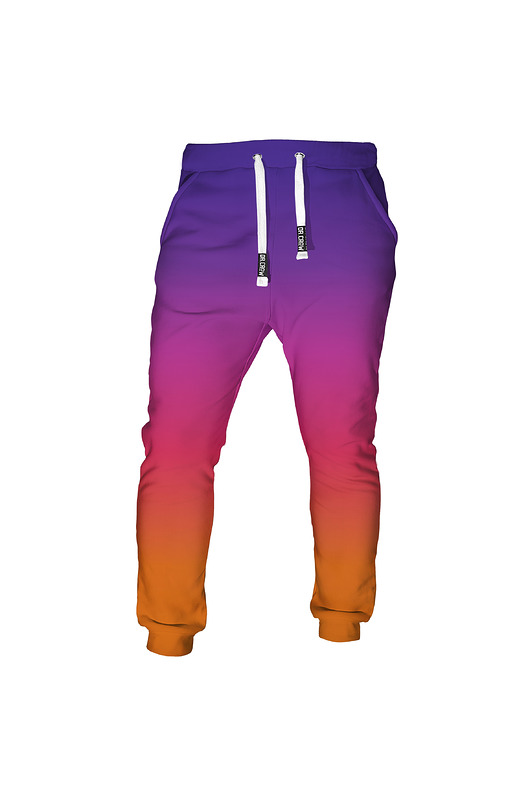 spodnie dresowe damskie Damskie Spodnie Fullprint DR.CROW Ombre Pom Fiol