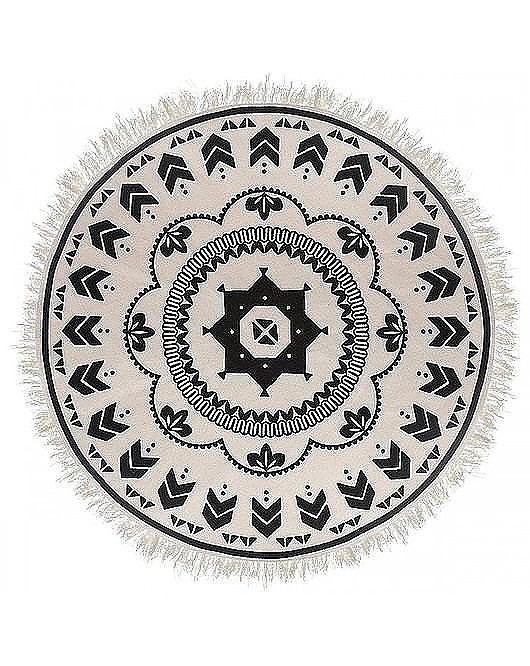 Dywan Okrągły z Frędzlami Boho MIA home