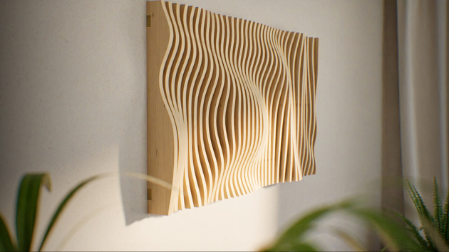 kafle i panele Parametryczny panel akustyczny Wave L
