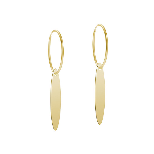 kolczyki pozłacane Kolczyki ellipse hoop gold