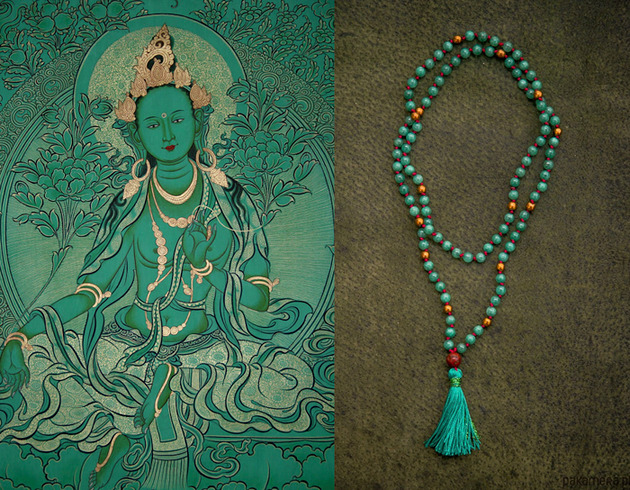 GREEN TARA MALA /// naszyjnik z jadeitu NOMAD ACCESSORIES