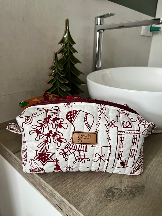 kosmetyczki Kosmetyczka świąteczna - Black&Red