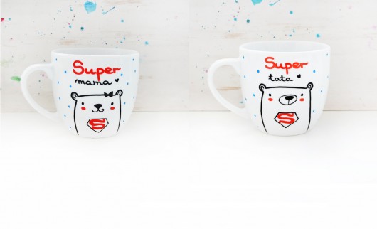 Super mama i Super tata - kubki porcelanowe  miamilu