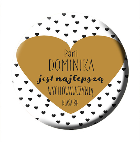 magnesy Magnes dedykowany wychowawczyni z imieniem,