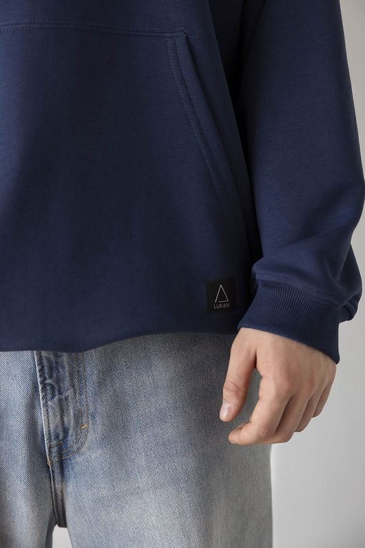 bluzy męskie Bluza z kapturem OVERSIZE Flow Navy