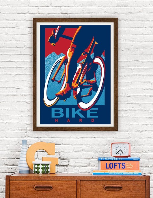 Bike Hard - plakat rowerowy minimalmill