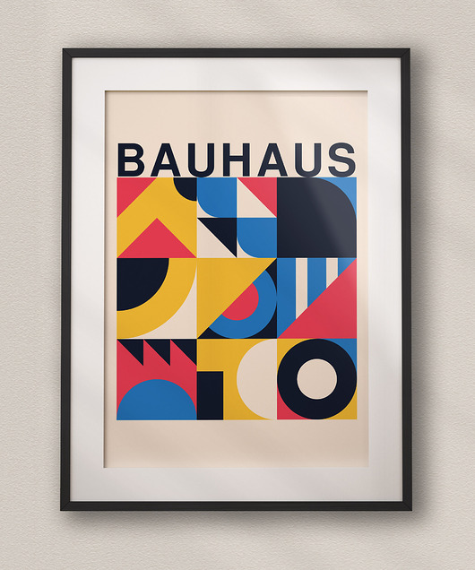 plakaty Minimalistyczny plakat - Bauhaus #23 - Do salonu, sypialni, biura
