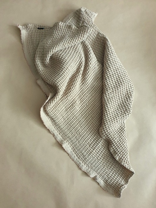 kocyki, kołderki, pościel dla dzieci Kocyk lniano-bawełniany beżowy