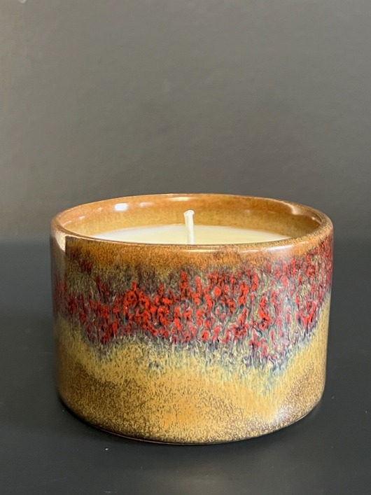 świeczniki i świece Świeca sojowa w ceramice 130 ml - grzane wino