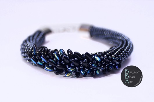 Beadingowa bransoletka - Hematite AB BBA