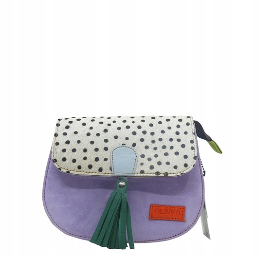 torby na ramię Torebka listonoszka zamszowa damska regulowany pasek kolorowa OLIVKA