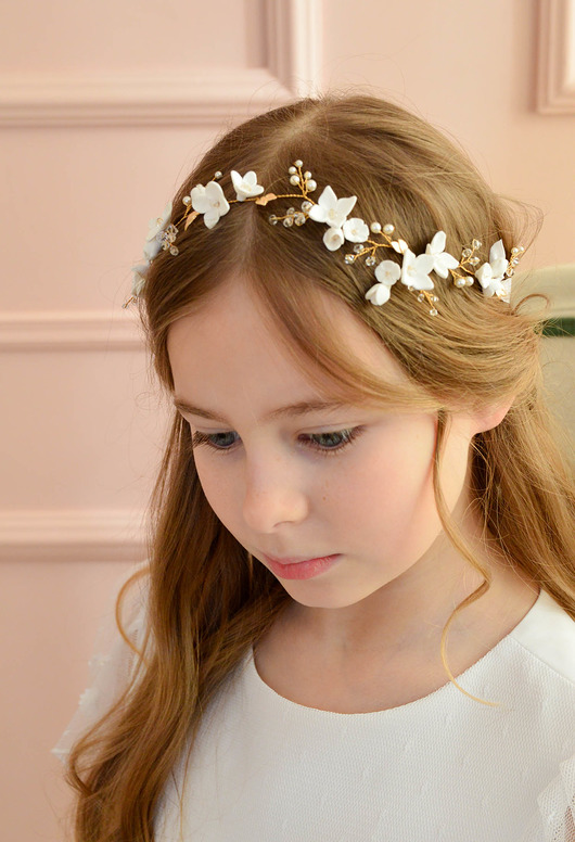 wianki komunijne Wianuszek z kwiatkami Aliston