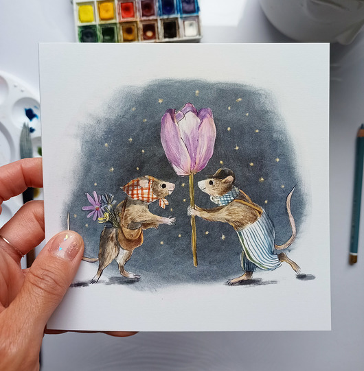 kartki okolicznościowe - wydruki Kartka  urodzinowa "Tulipan"